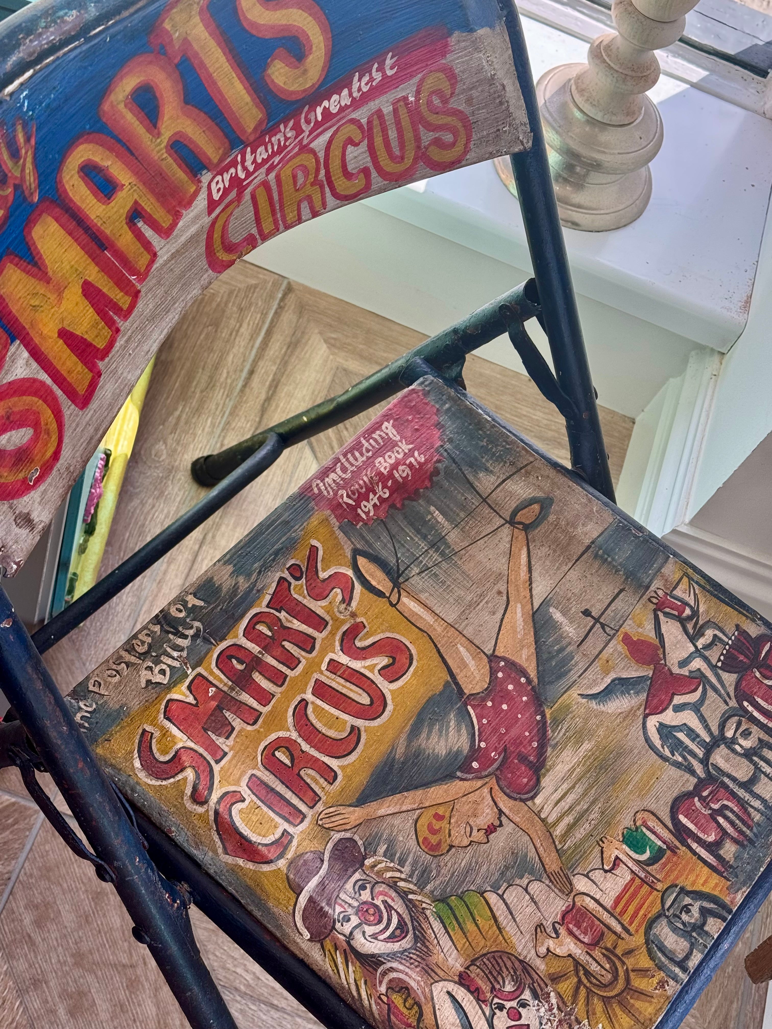 Billy Smarts Circus Handpainted Chair