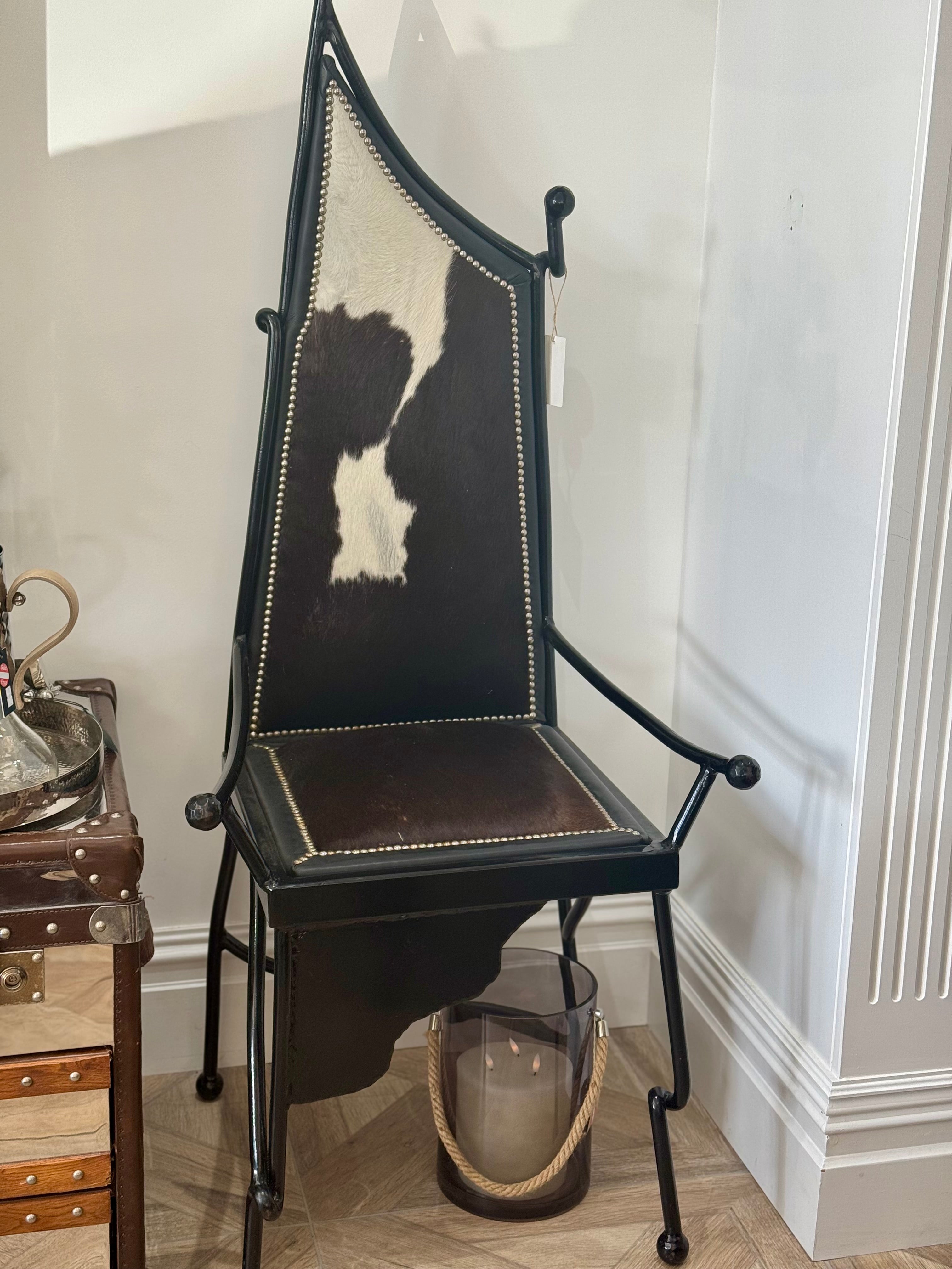 Cowhide Statement Chair