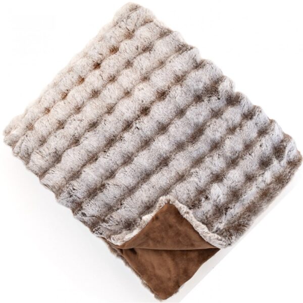 Taupe Textured Raffles Throw