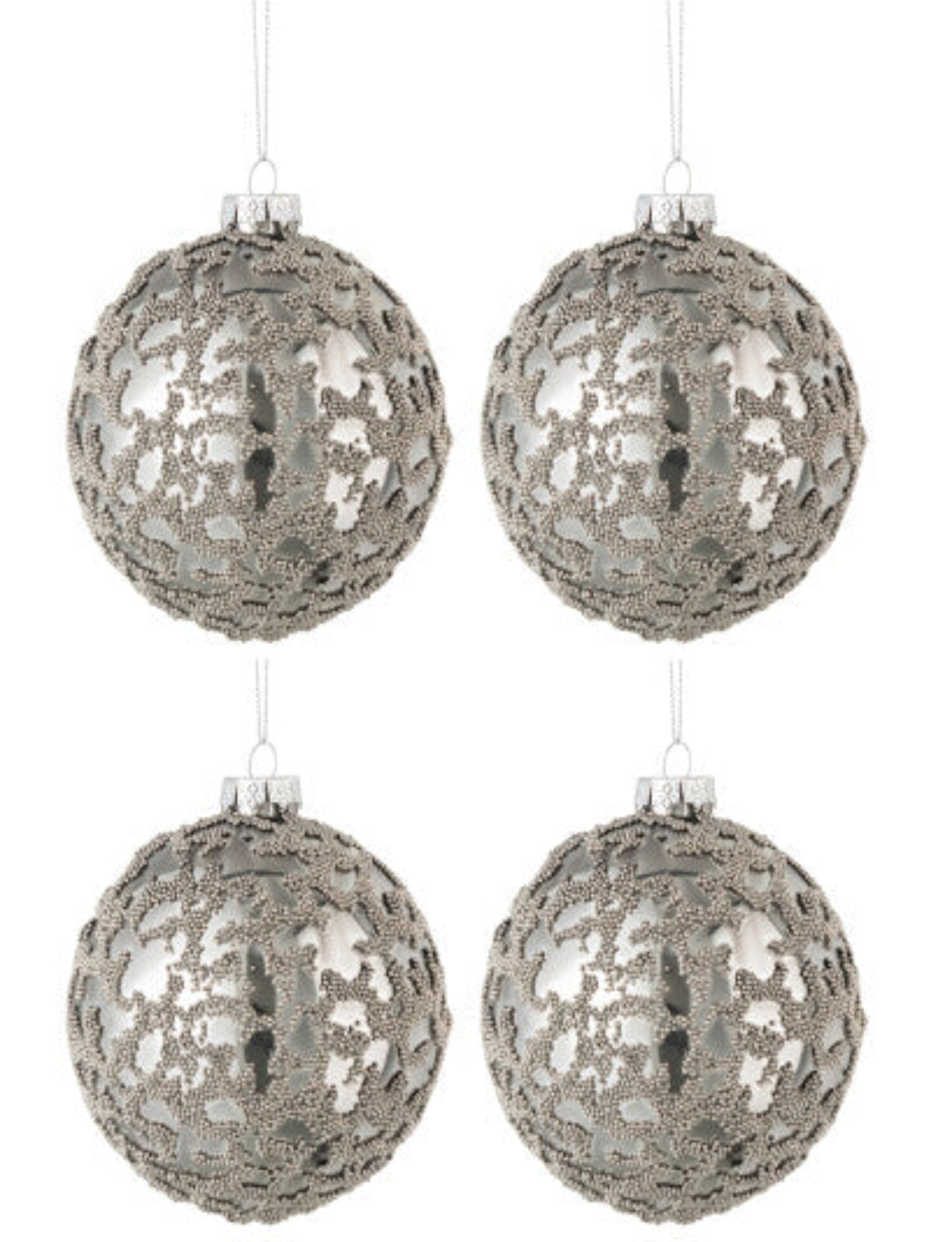 Pearlescent Glitter Glass Mini Bauble Ornament