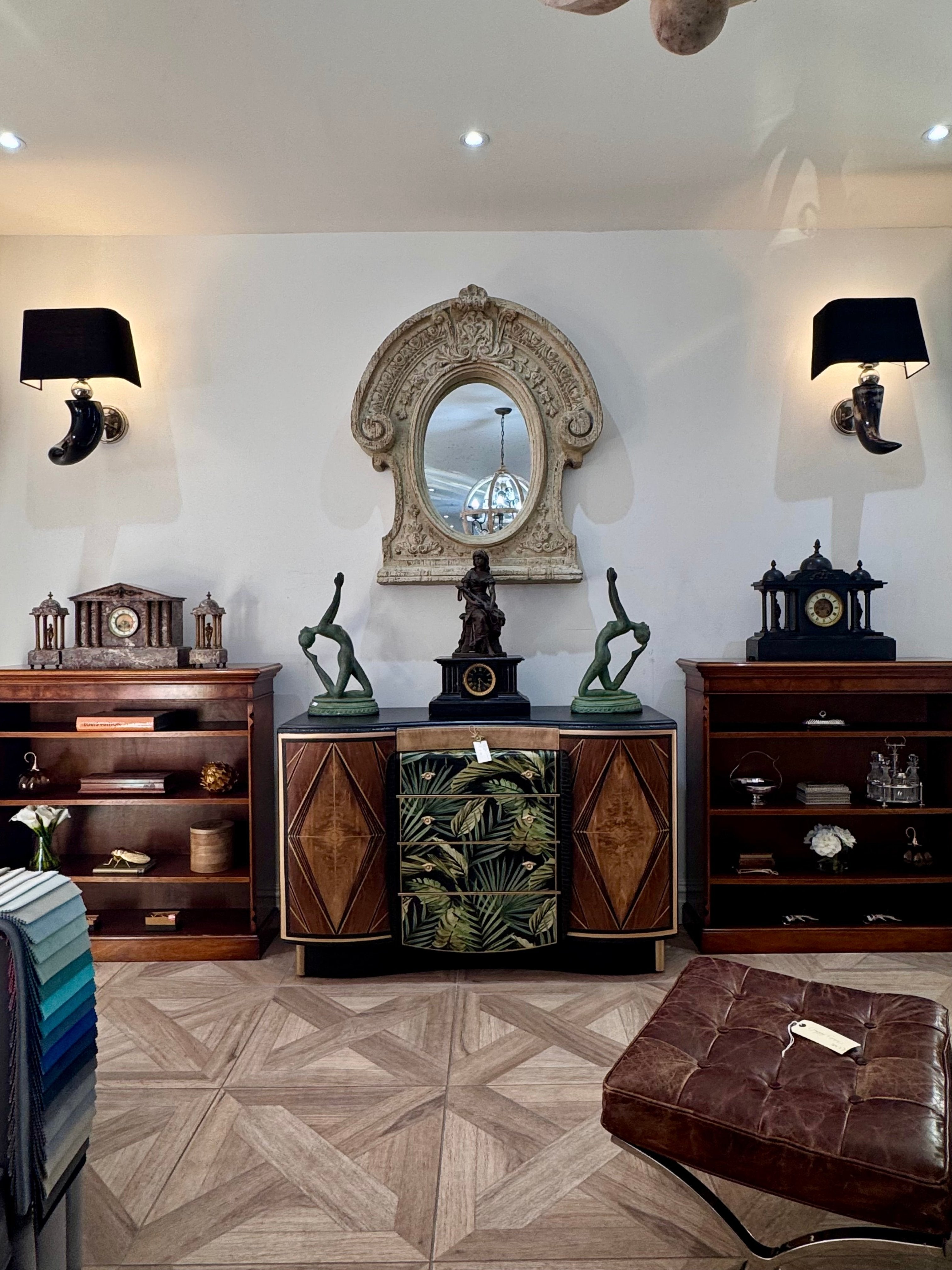 Art Deco Bow Fronted Upcycled Sideboard