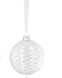 Glitter Leaf Bauble Ornament | Multiple Designs