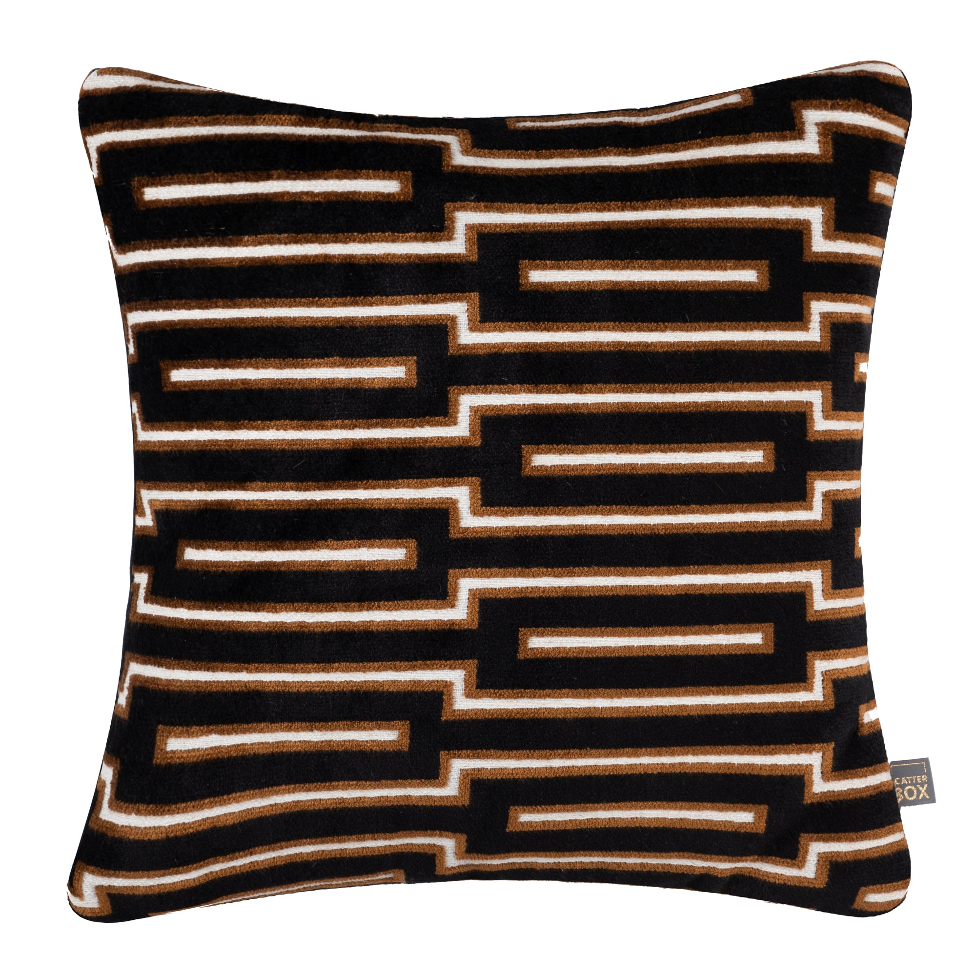 Harrison Black & Cognac Cushion | Multiple Sizes