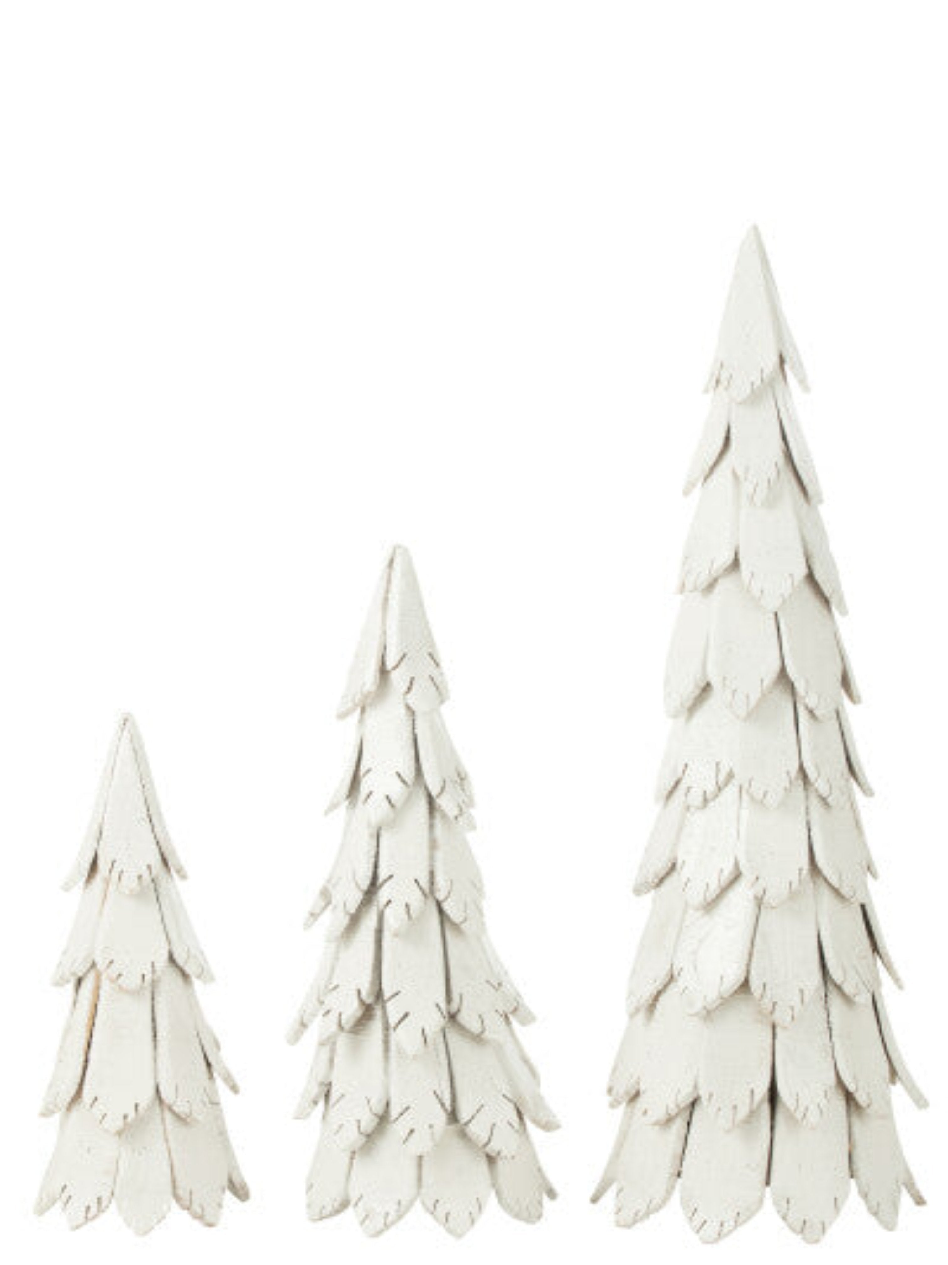 Wooden White Christmas Tree Ornament | Multiple Sizes