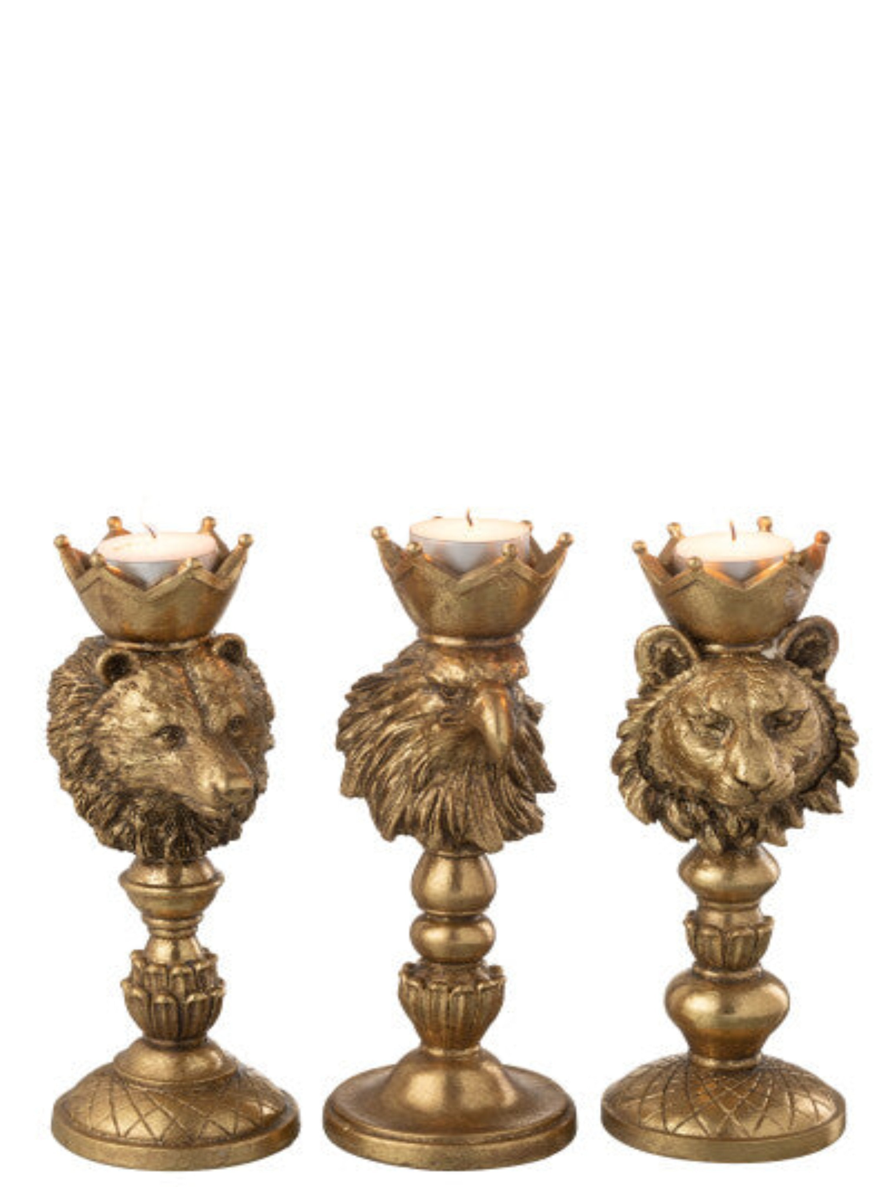 Golden Crowned Animal Candle Holder | Multiple Designs