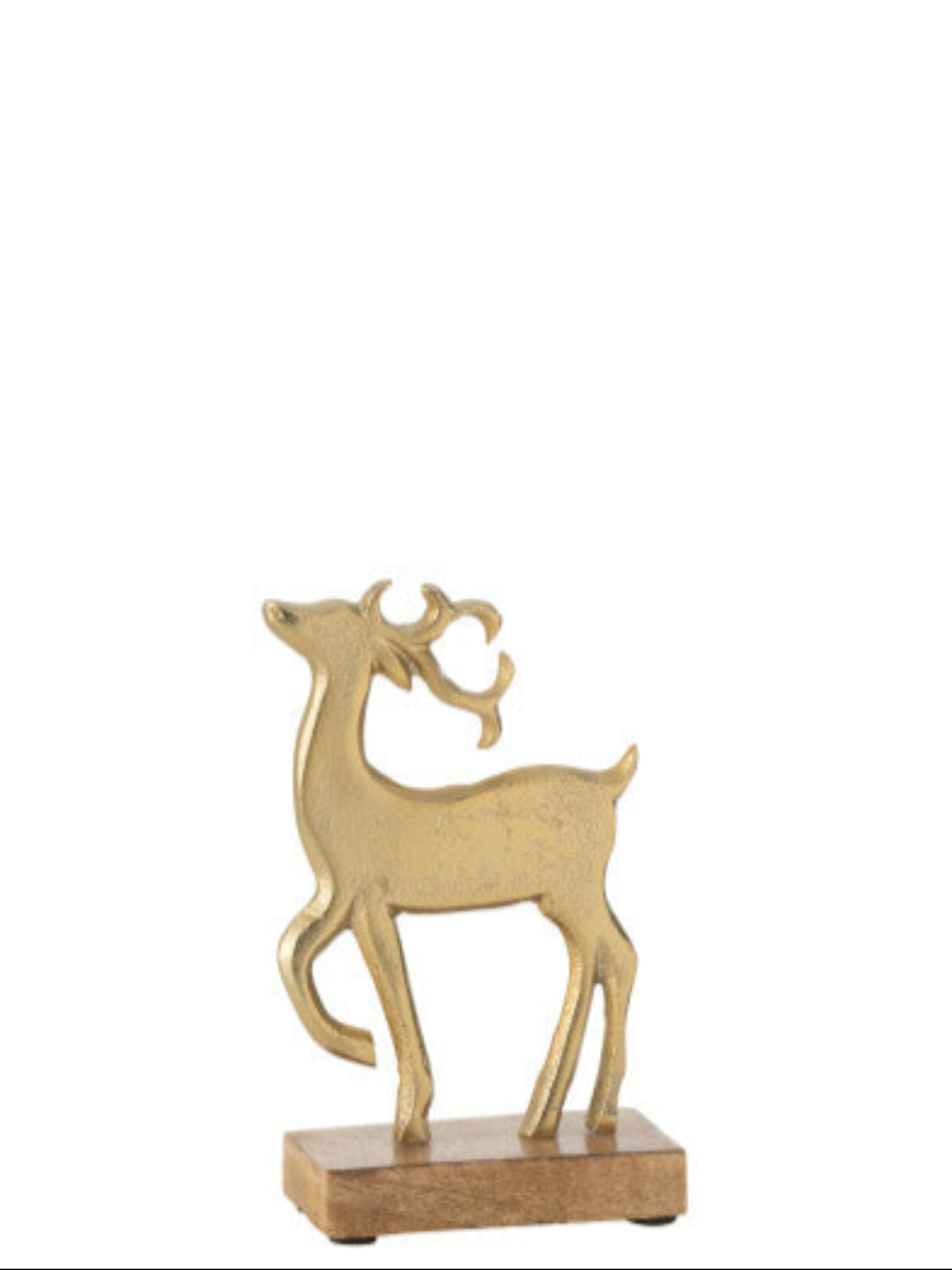 Reindeer Ornament on Wooden Base