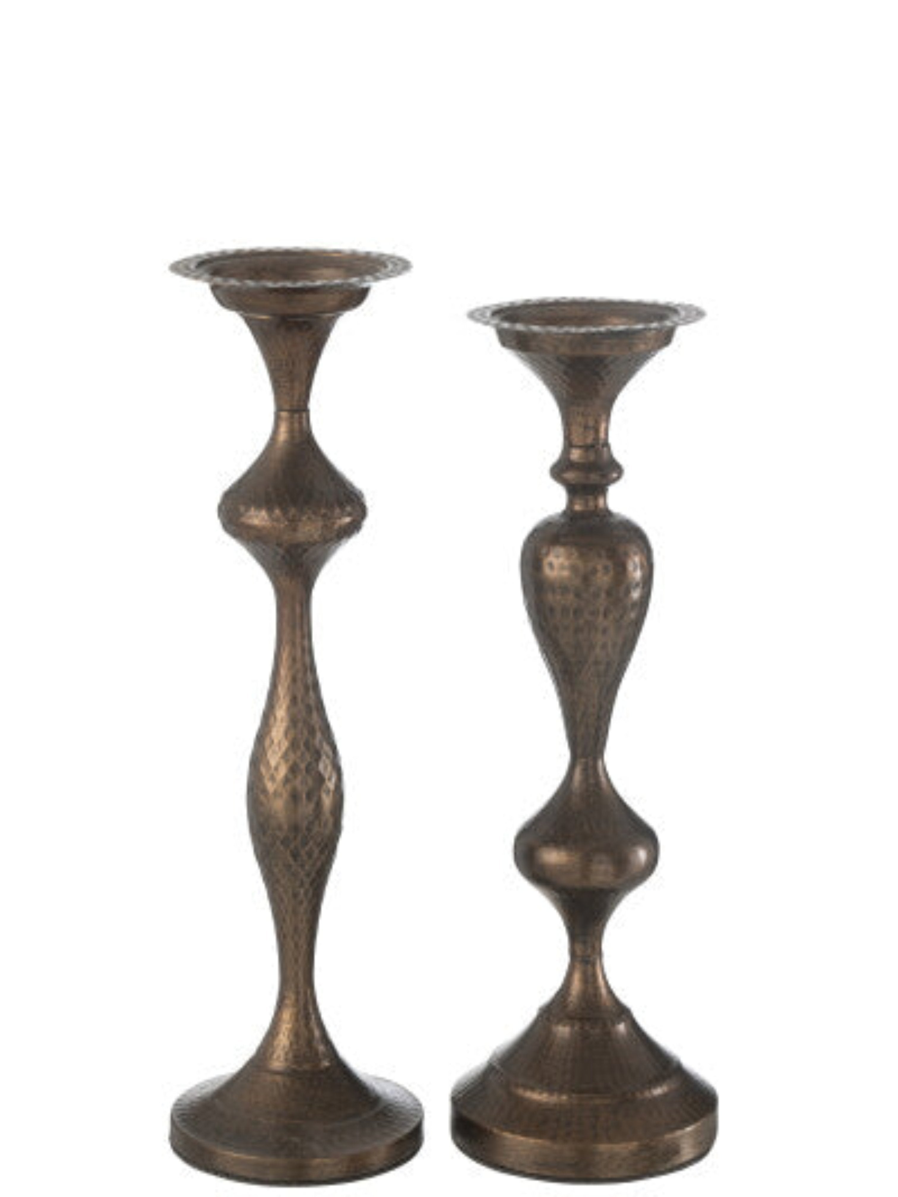 Set of 2 Metal Candle Columns