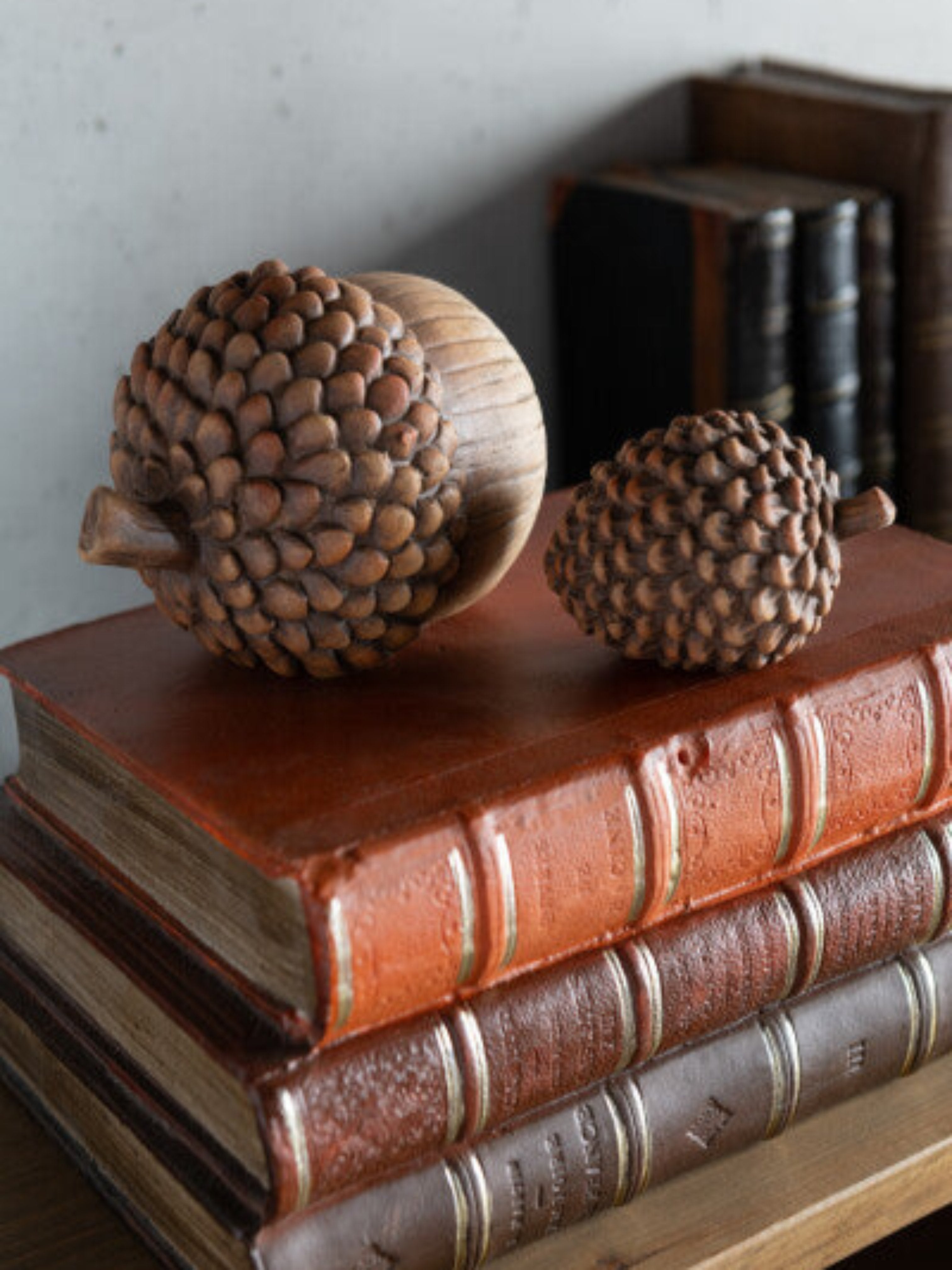 Set of 2 Acorn & Pinecone Ornaments