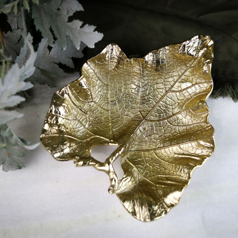 Culinary Concepts Gold Vine Leaf Dish