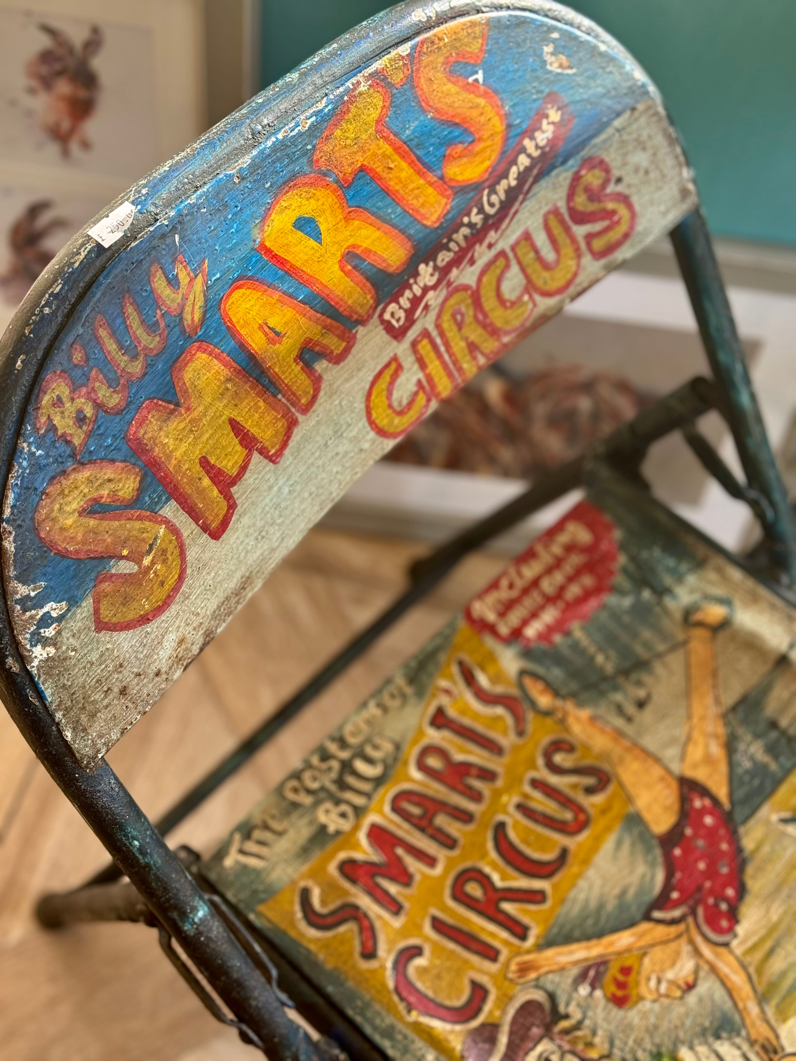 Billy Smarts Circus Handpainted Chair