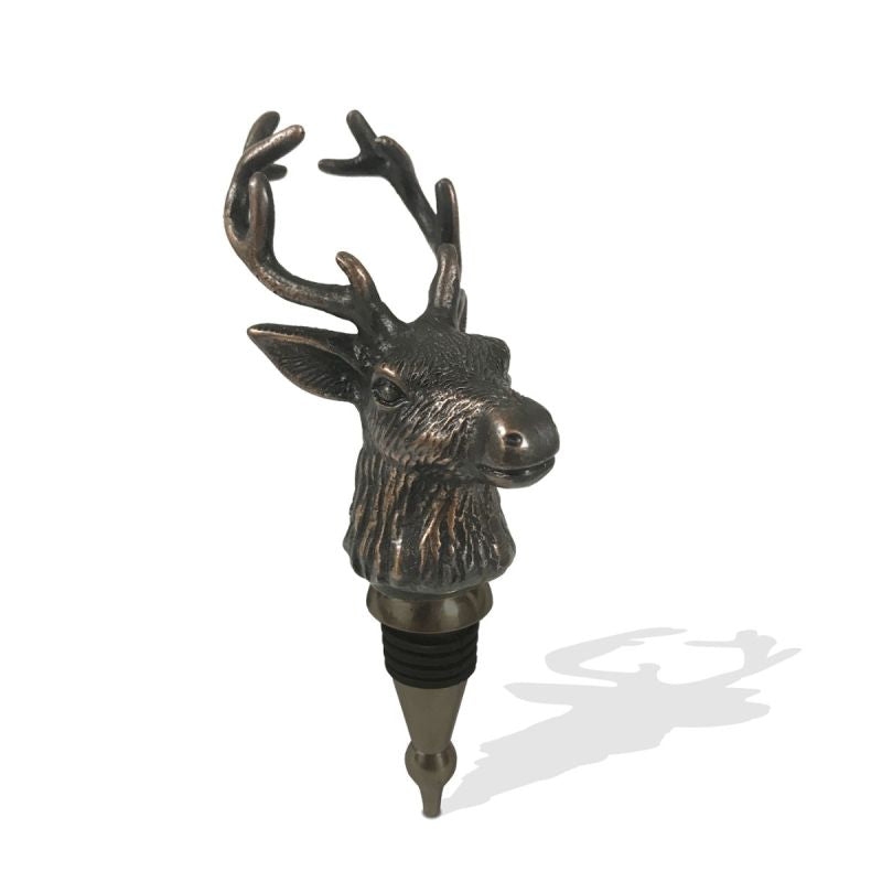 Culinary Concepts Stag Bottle Stopper with Bronze Finish