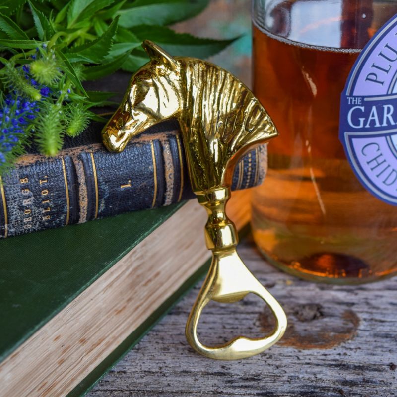 Culinary Concepts Horse Head Bottle Opener with Gold Finish