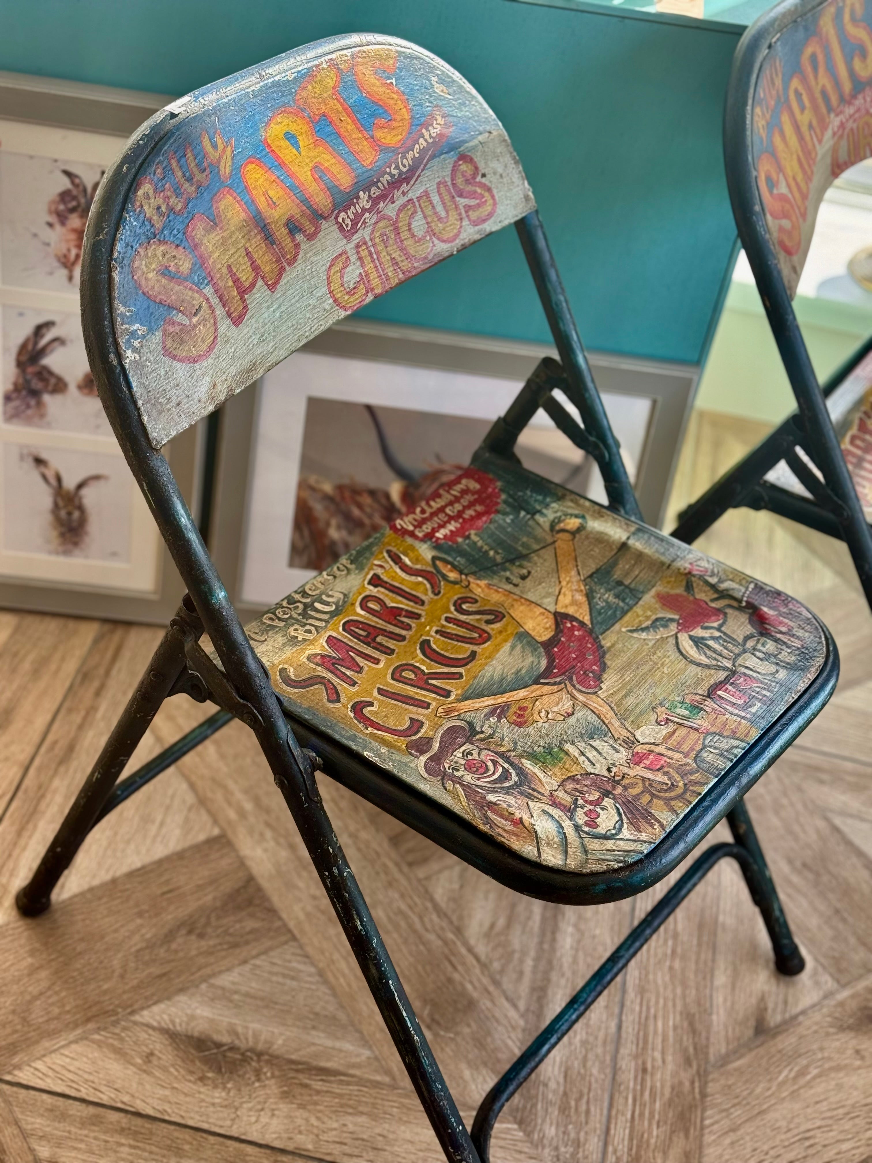 Billy Smarts Circus Handpainted Chair