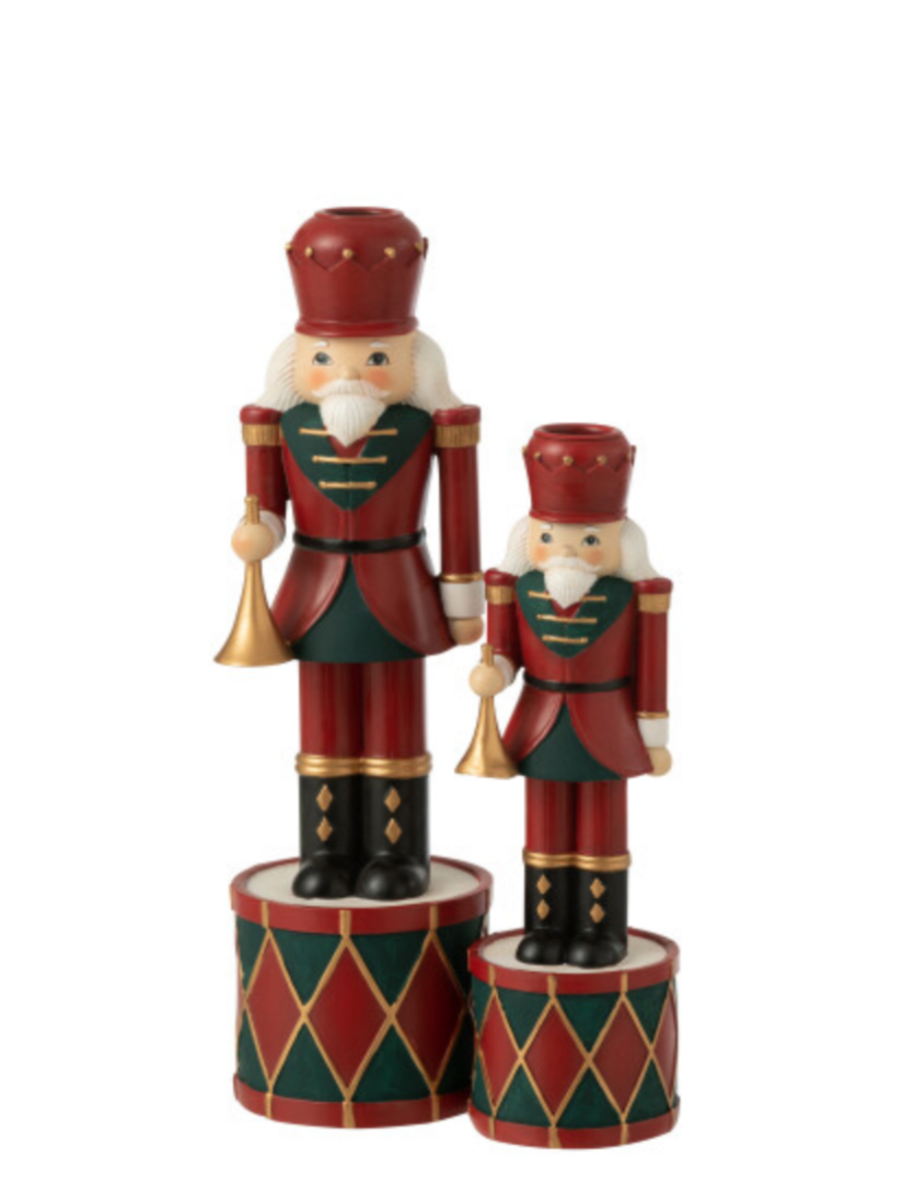 Large Christmas Nutcracker Dinner Candleholder