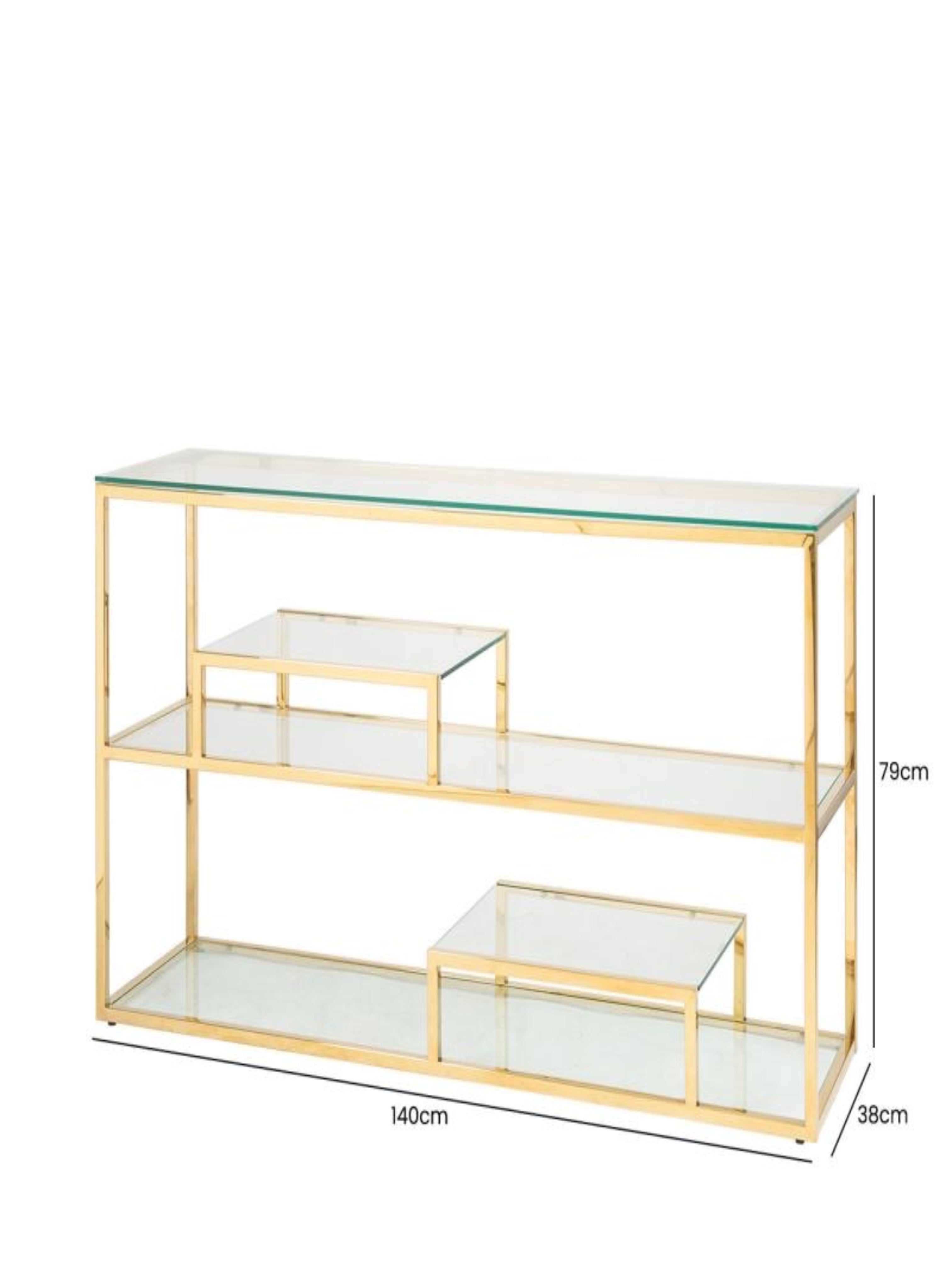 EX DISPLAY | Terano Double Display Trestle Display Unit Gold