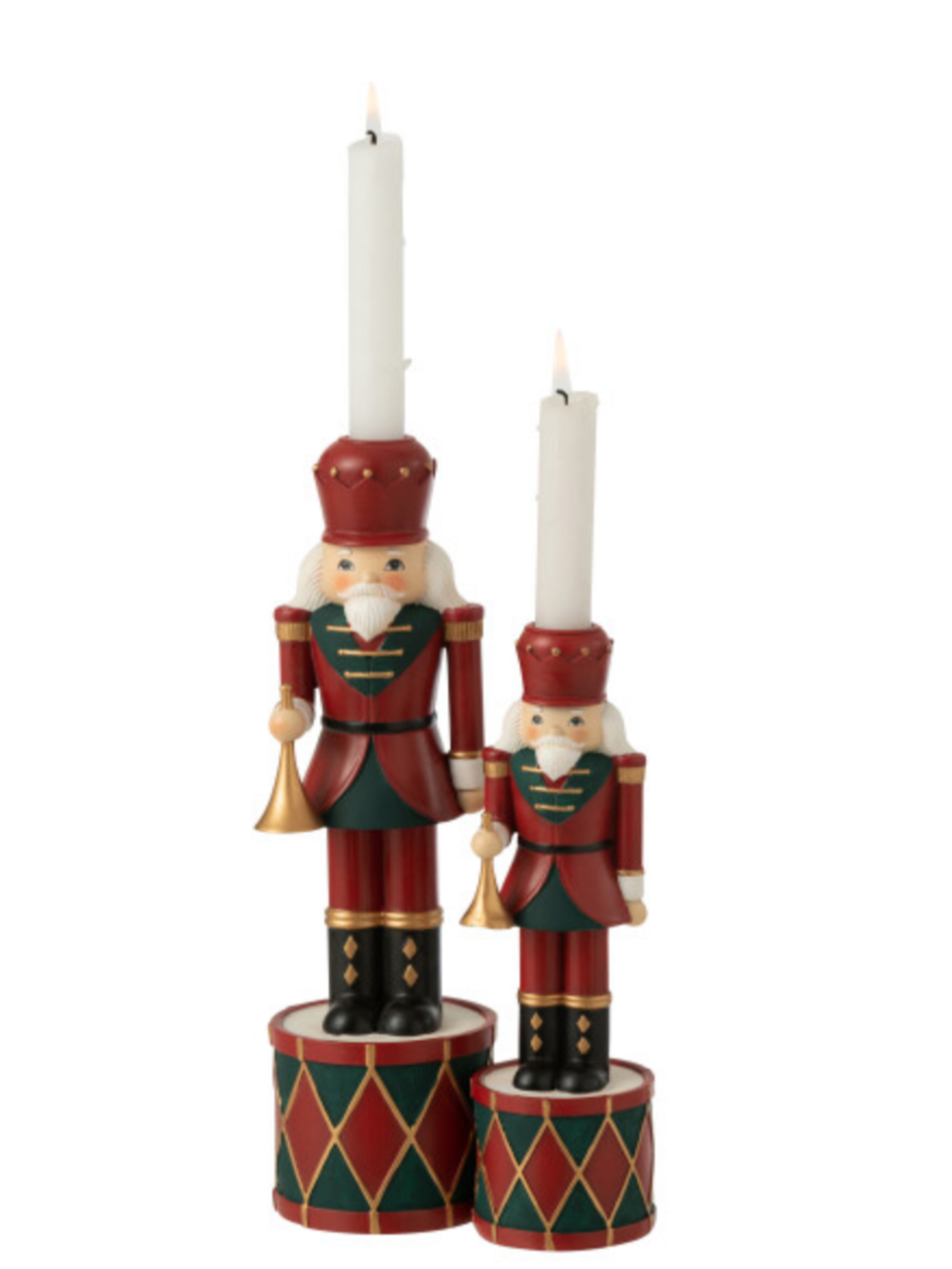 Large Christmas Nutcracker Dinner Candleholder