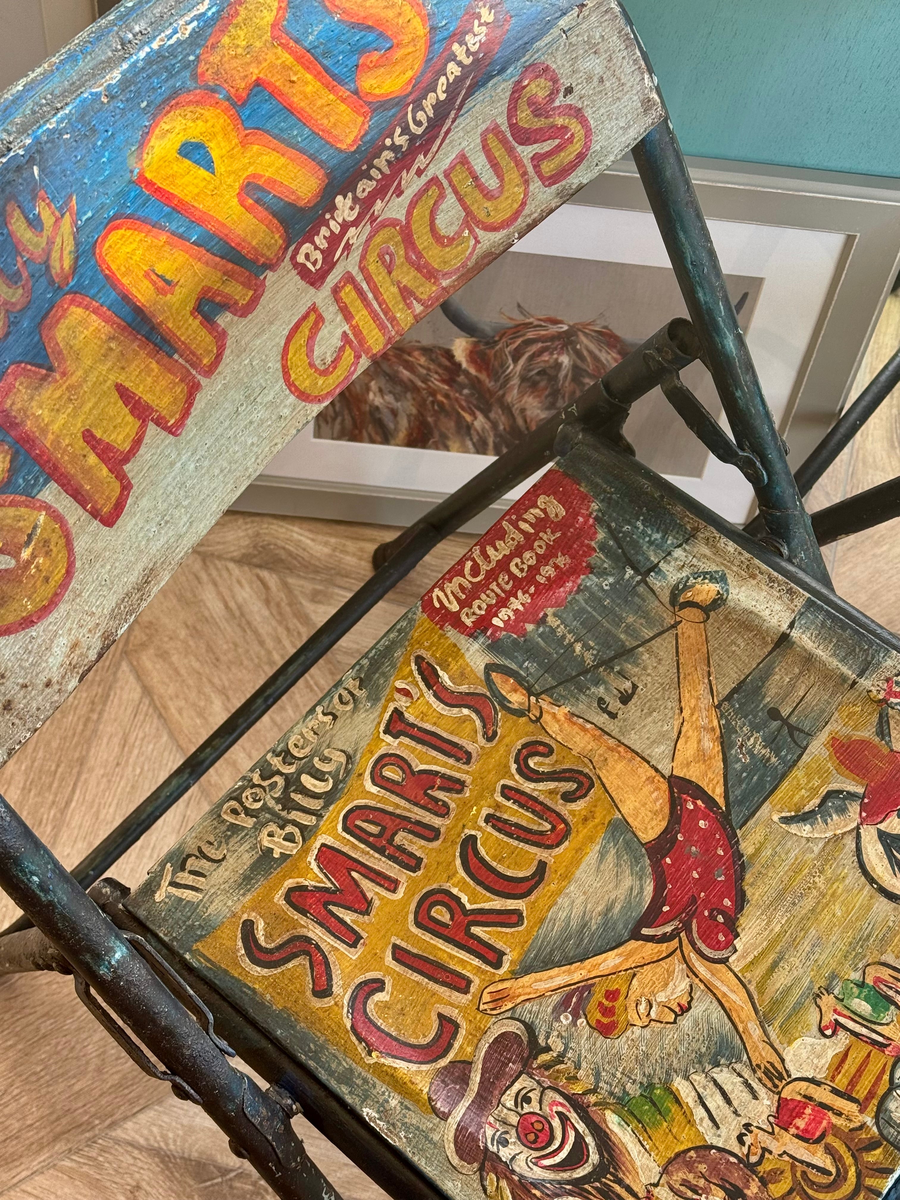 Billy Smarts Circus Handpainted Chair