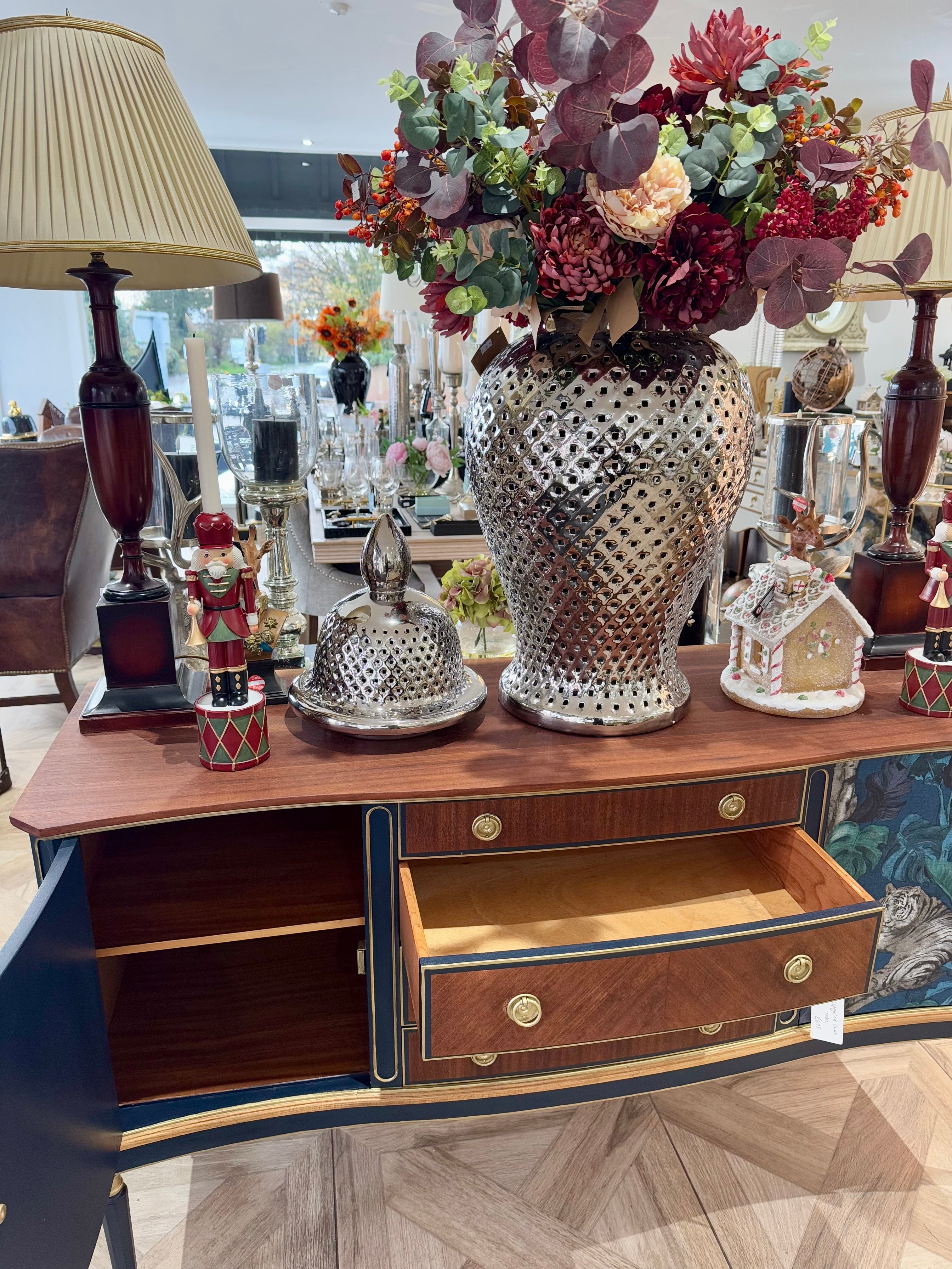 Mid Century Regal Antique Leopard Jungle Upcycled Sideboard