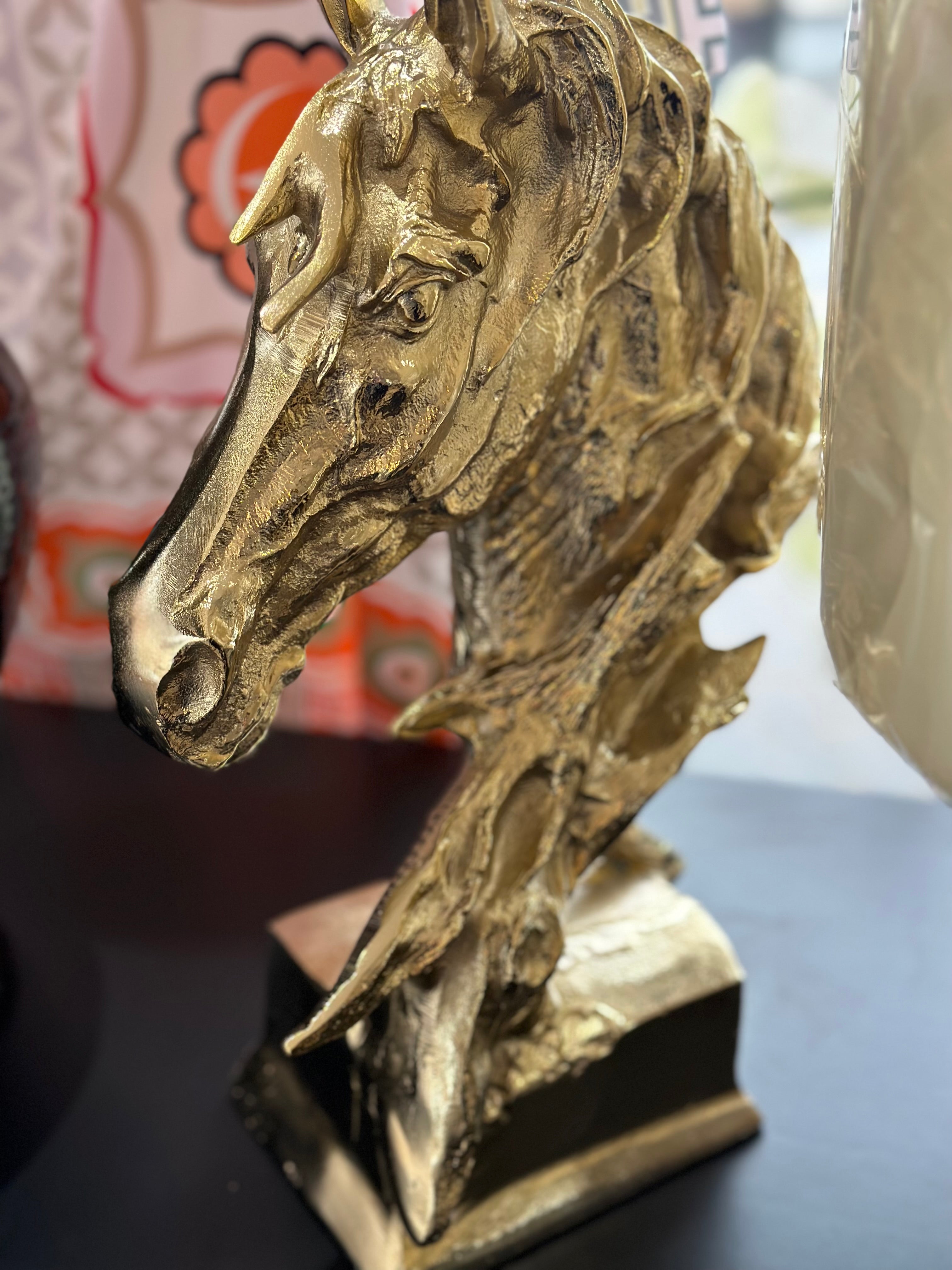 Golden Horse Head Ornament