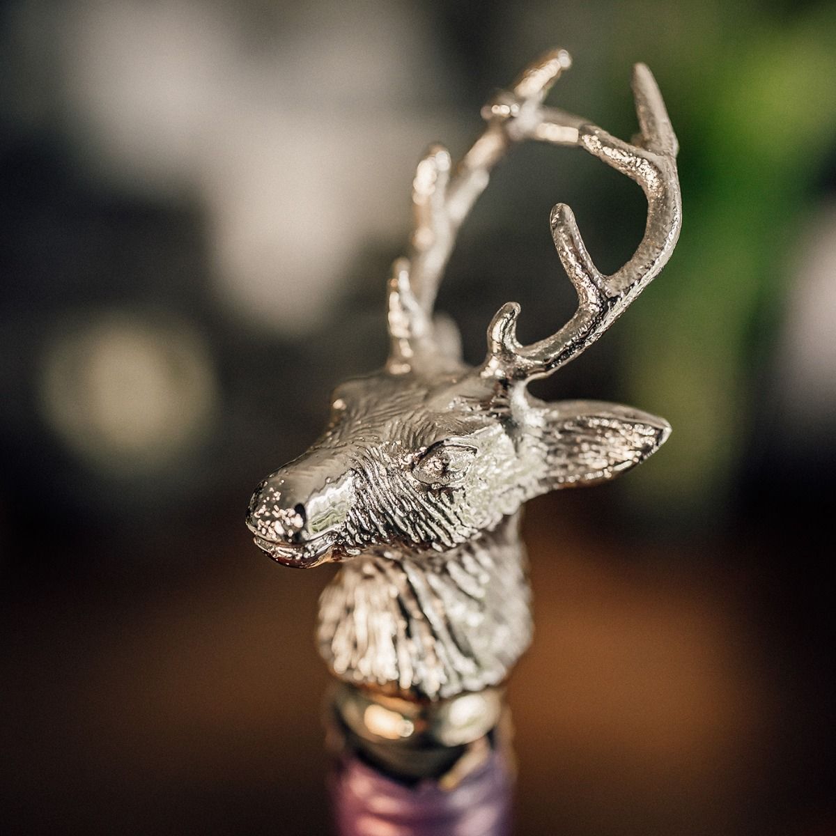 Culinary Concepts Stag Bottle Stopper with Nickel Finish