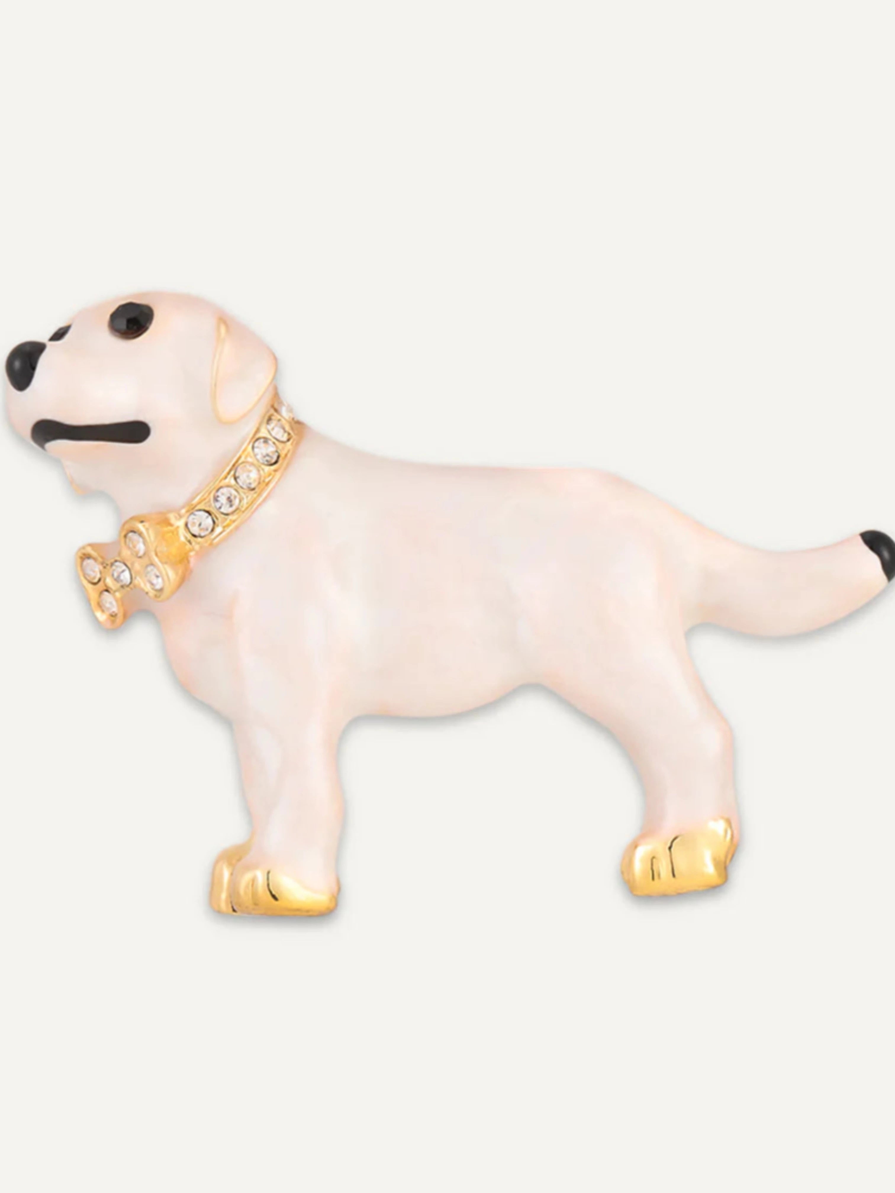 Enamel Labrador Dog Brooch