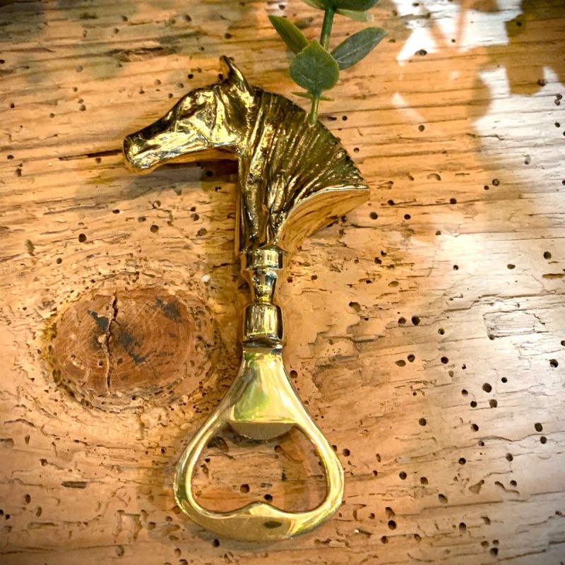 Culinary Concepts Horse Head Bottle Opener with Gold Finish