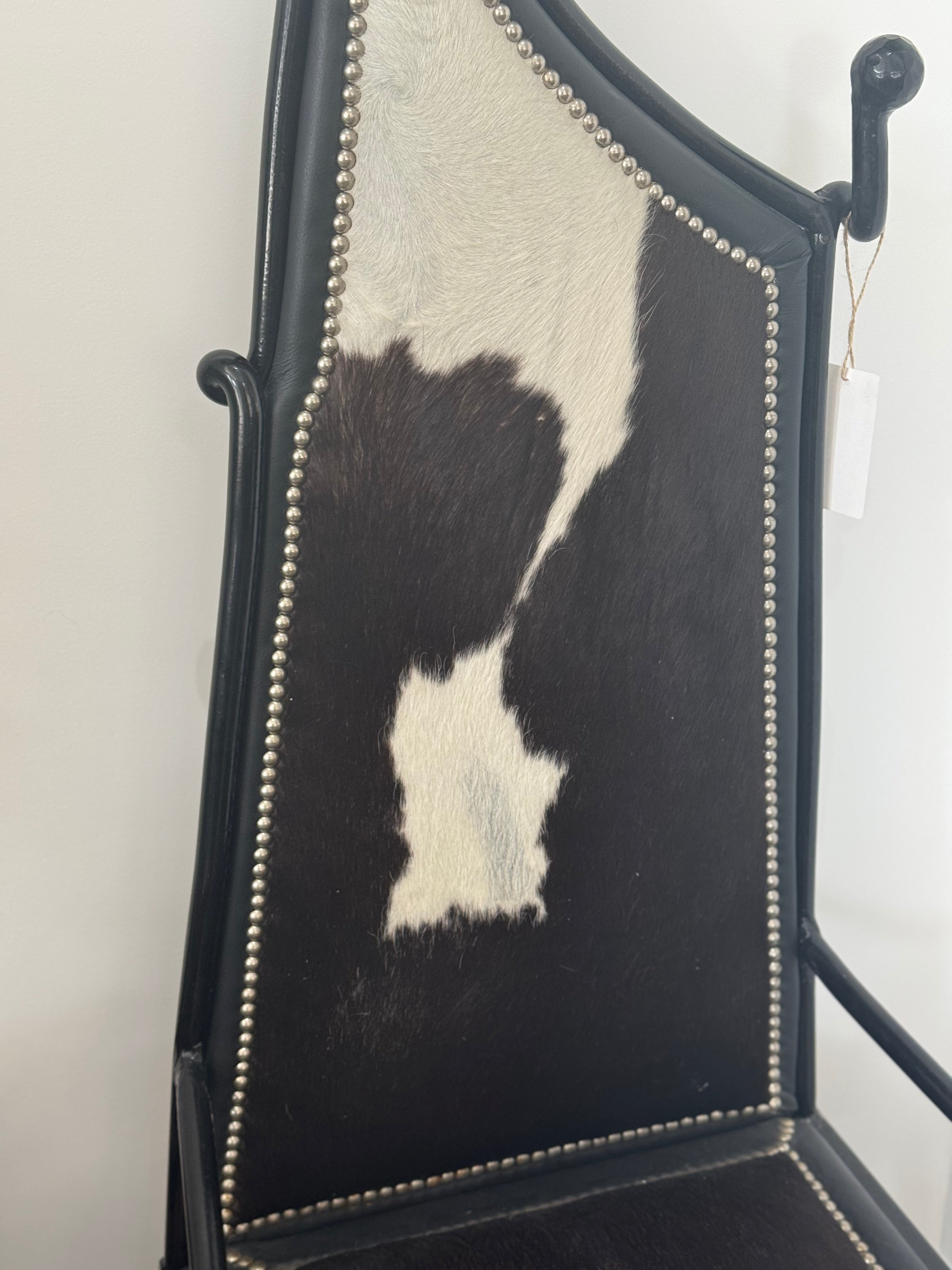 Cowhide Statement Chair