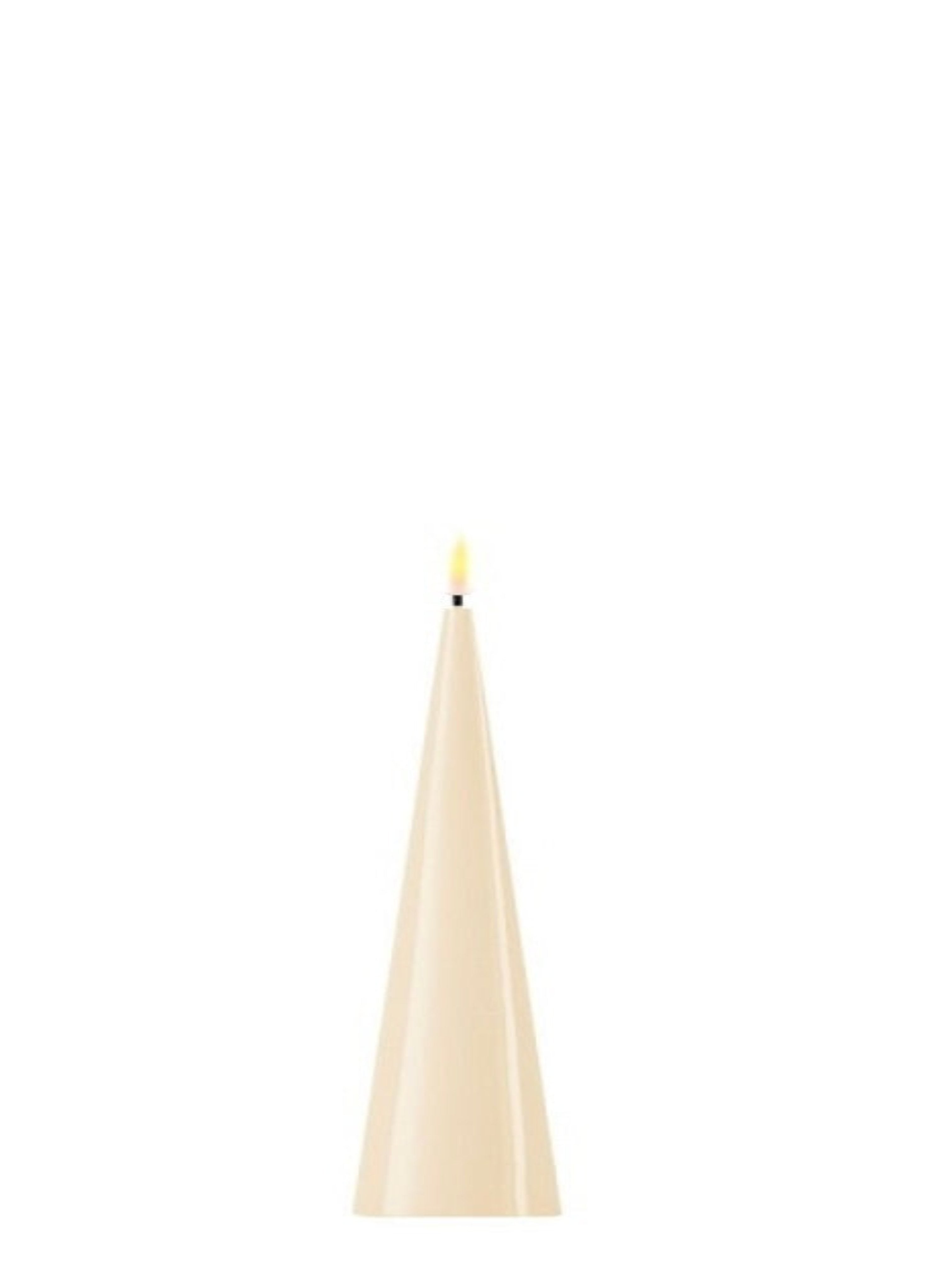 Cream Indoor Cone LED Candle | Multiple Sizes