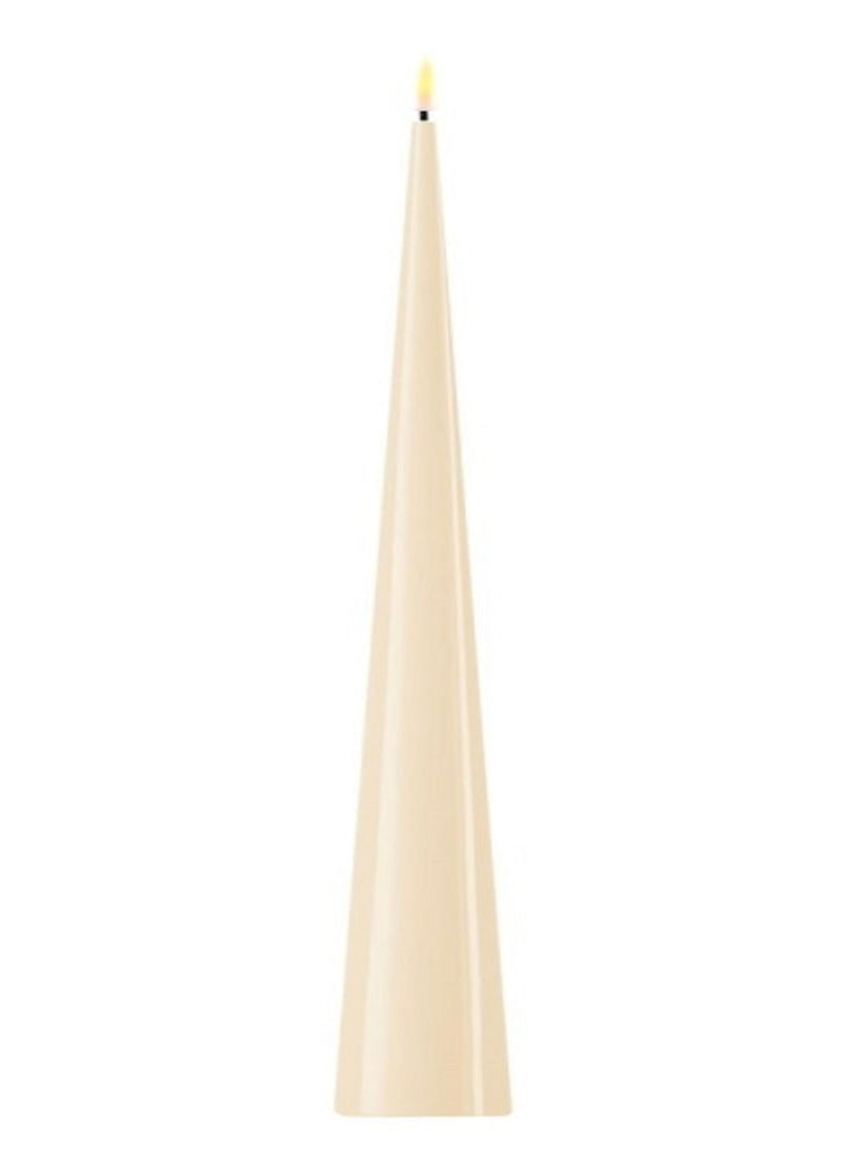 Cream Indoor Cone LED Candle | Multiple Sizes