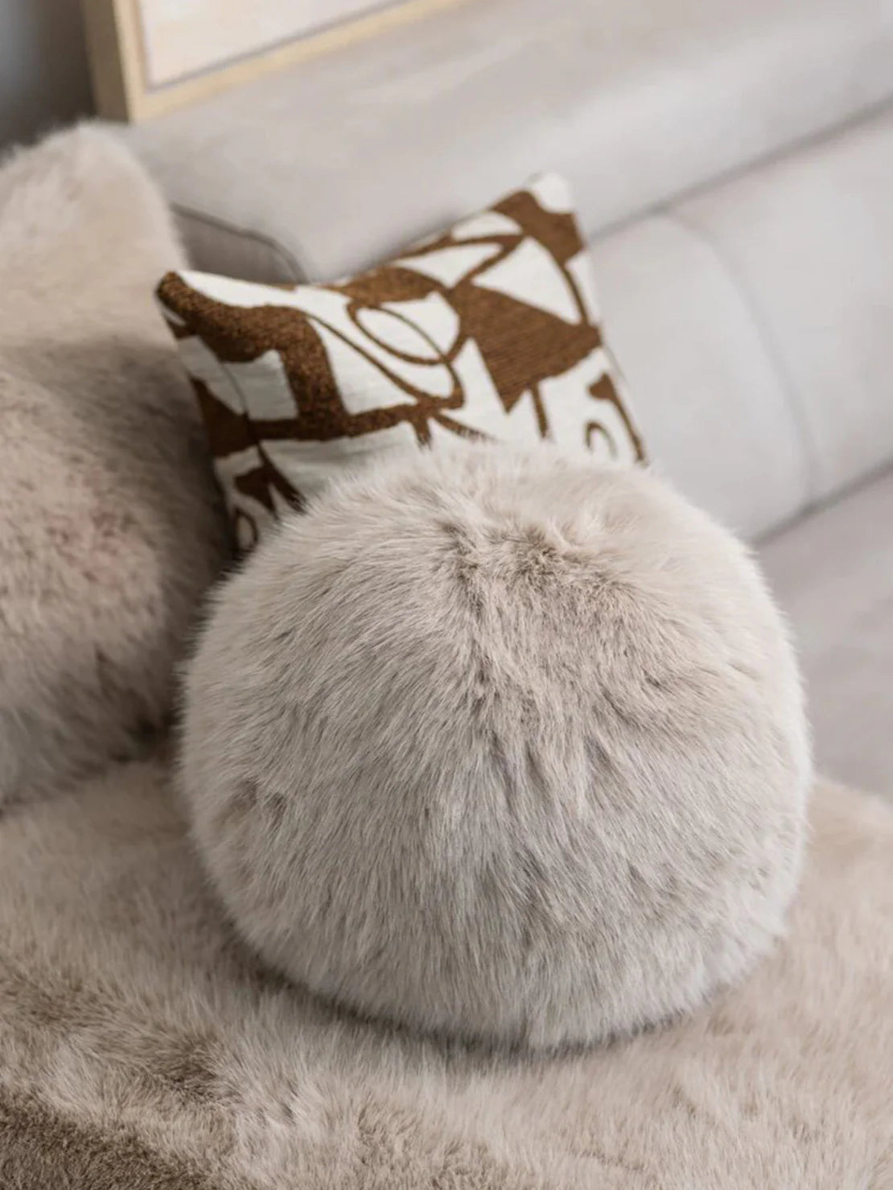 Sloane Mink Ball Cushion